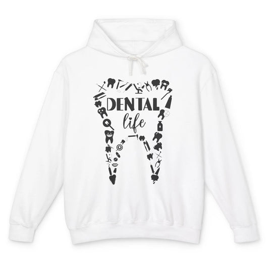 Funny Teeth Dental Life Dentist Tools Dental Assistant Gift Unisex Lightweight Hoodie