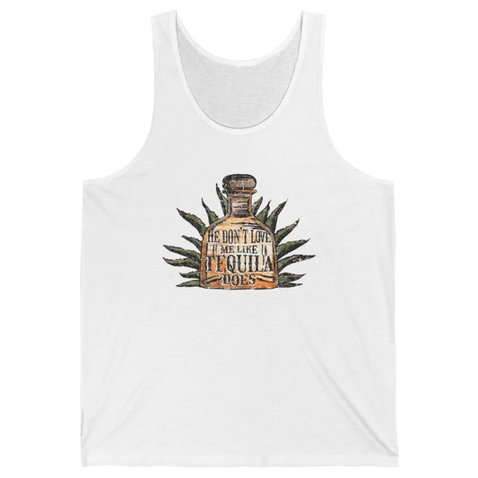 Vintage He Don't Love Me Like Tequila Does Western Country Unisex Jersey Tank