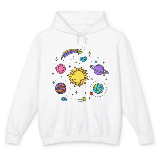 Solar System Space Galaxy Outer Space Astrology Astronauts Unisex Lightweight Hoodie