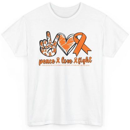 Amplified Musculoskeletal Pain Syndrome Peace Love Fight Classic Unisex T-Shirt