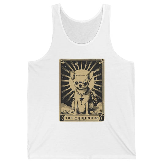 The Chihuahua Tarot Card Black Chihuahua Halloween Dog Mom Unisex Jersey Tank