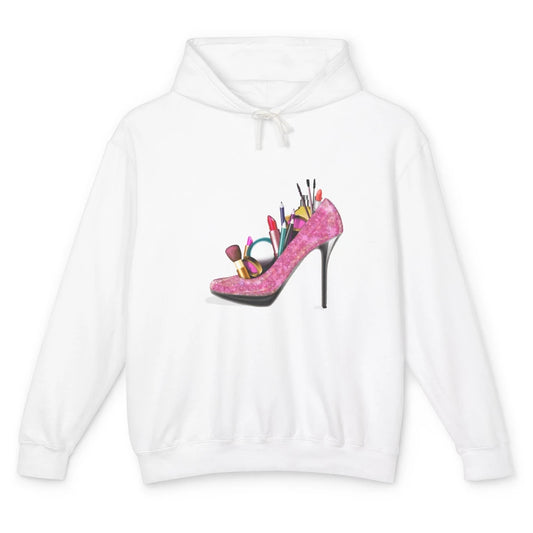 Woman High Heel Stilettos Makeup Artist Girly Lipstick Brush Unisex Lightweight Hoodie