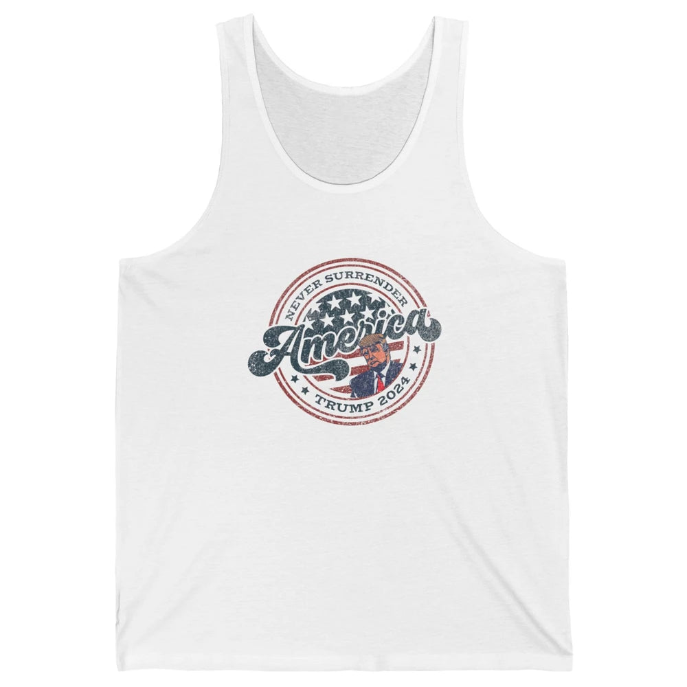 Vintage Donald Trump Vote 2024 Never Surrender Pro President Unisex Jersey Tank