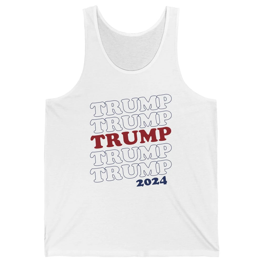 Trump 2024 Election MAGA I'll Be Back US Flag Trump Support Unisex Jersey Tank