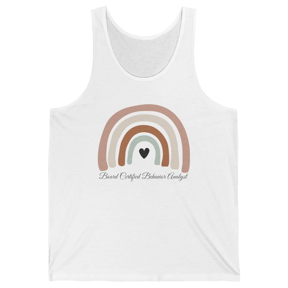 Board Certified Behavior Analyst BCBA Rainbow ABA Therapist Unisex Jersey Tank