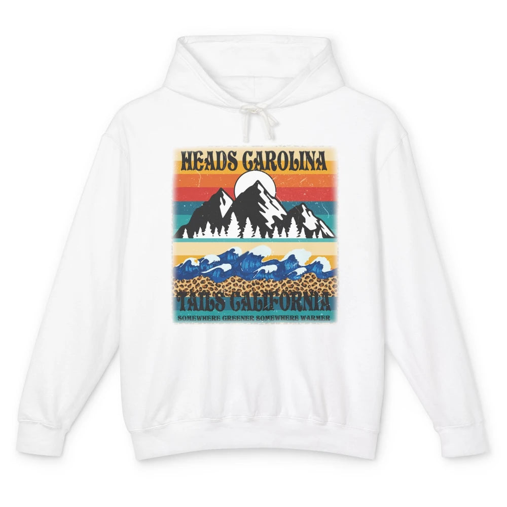 Vintage Heads Carolina Tail California Summer Beach Mountain Unisex Lightweight Hoodie