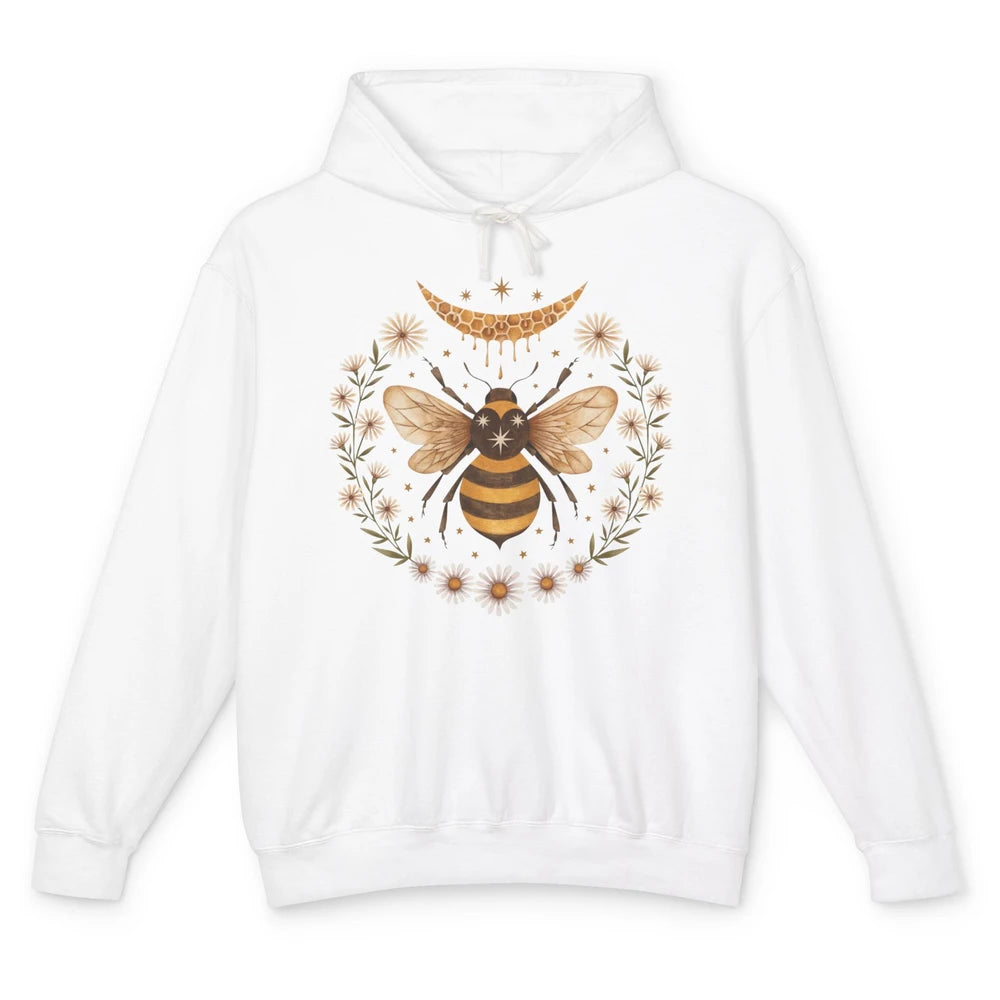 Funny Bee Honey Moon Cute Bee Lovers Unisex Lightweight Hoodie