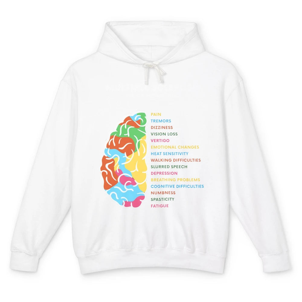 Multiple Sclerosis Awareness Its All In My Head Ms Ribbon Unisex Lightweight Hoodie