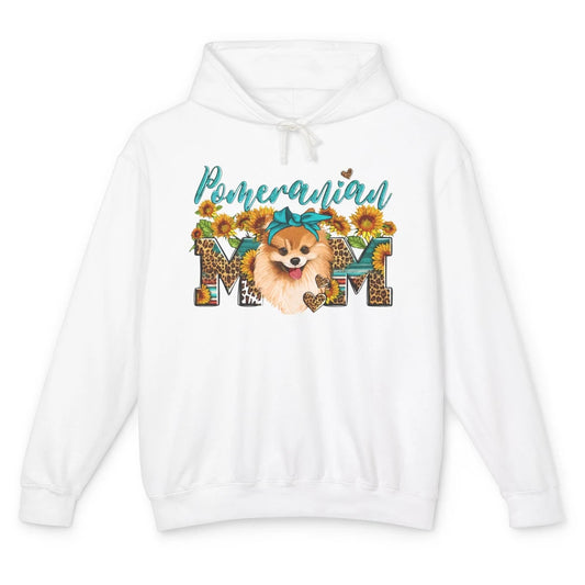 Sunflower Leopard Pomeranian Mom Western Pomeranian Dog Lady Unisex Lightweight Hoodie