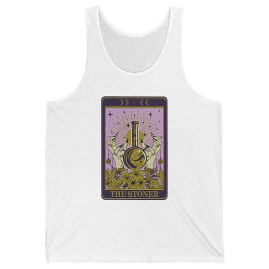 Vintage Witch The Stoner Tarot Card Weed Cannabis Marijuana Unisex Jersey Tank