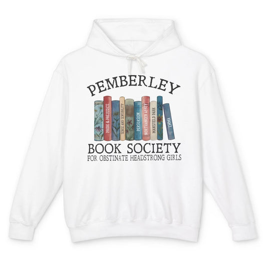 Retro Pemberley Book Society Book Reading Lovers Librarian Unisex Lightweight Hoodie