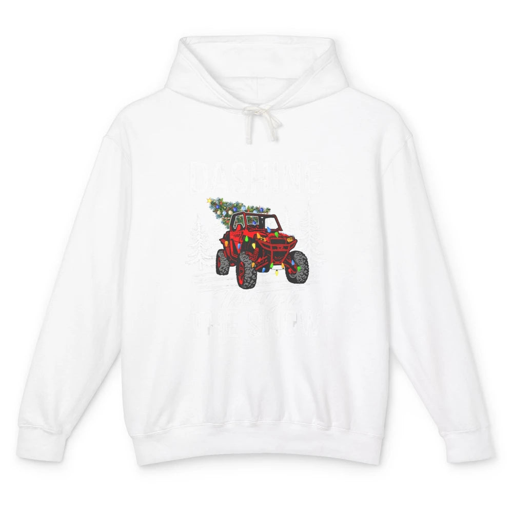 Side By Side Christmas UTV Riding Dirty SXS Rider Offroad Unisex Lightweight Hoodie