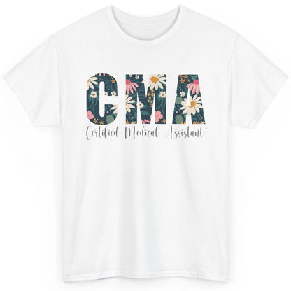 CMA Certified Medical Assistant Floral Career Profession MA Classic Unisex T-Shirt