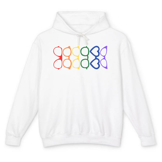 Rainbow Eyeglasses Pride Optometrist Optician Glasses Gift Unisex Lightweight Hoodie