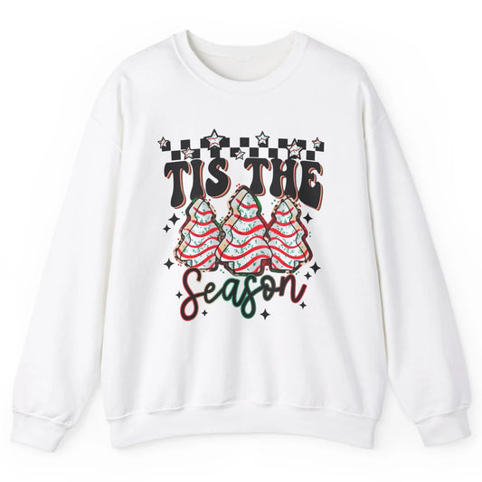 Funny Christmas Tree Cake Tis The Season Debbie Western Xmas Unisex Crewneck Sweatshirt