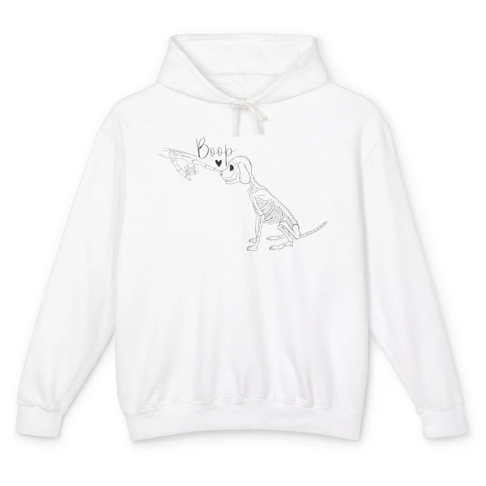 Skellie Dog Boop Dog Funny Skeleton Dog Mom Dog Lovers Gift Unisex Lightweight Hoodie