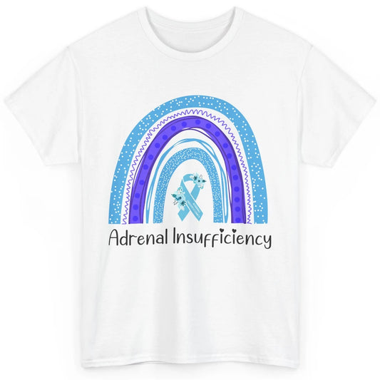 Adrenal Insufficiency Awareness Floral Light Blue Ribbon Classic Unisex T-Shirt