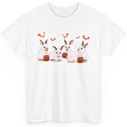 Funny Bunny Ghost Halloween Rabbit Pumpkin Spooky Season Classic Unisex T-Shirt