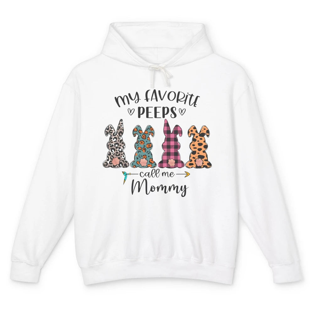 Easter Mom My Favorite Peeps Calls Me Mommy Easter Bunny Unisex Lightweight Hoodie