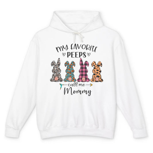 Easter Mom My Favorite Peeps Calls Me Mommy Easter Bunny Unisex Lightweight Hoodie