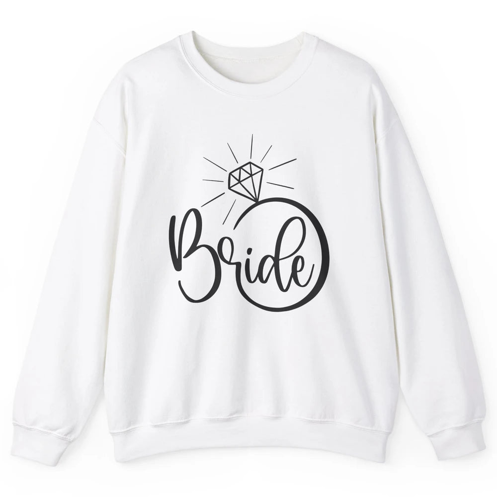 Bride To Be Wedding Ring Future Mrs. Engagement Bachelorette Unisex Crewneck Sweatshirt