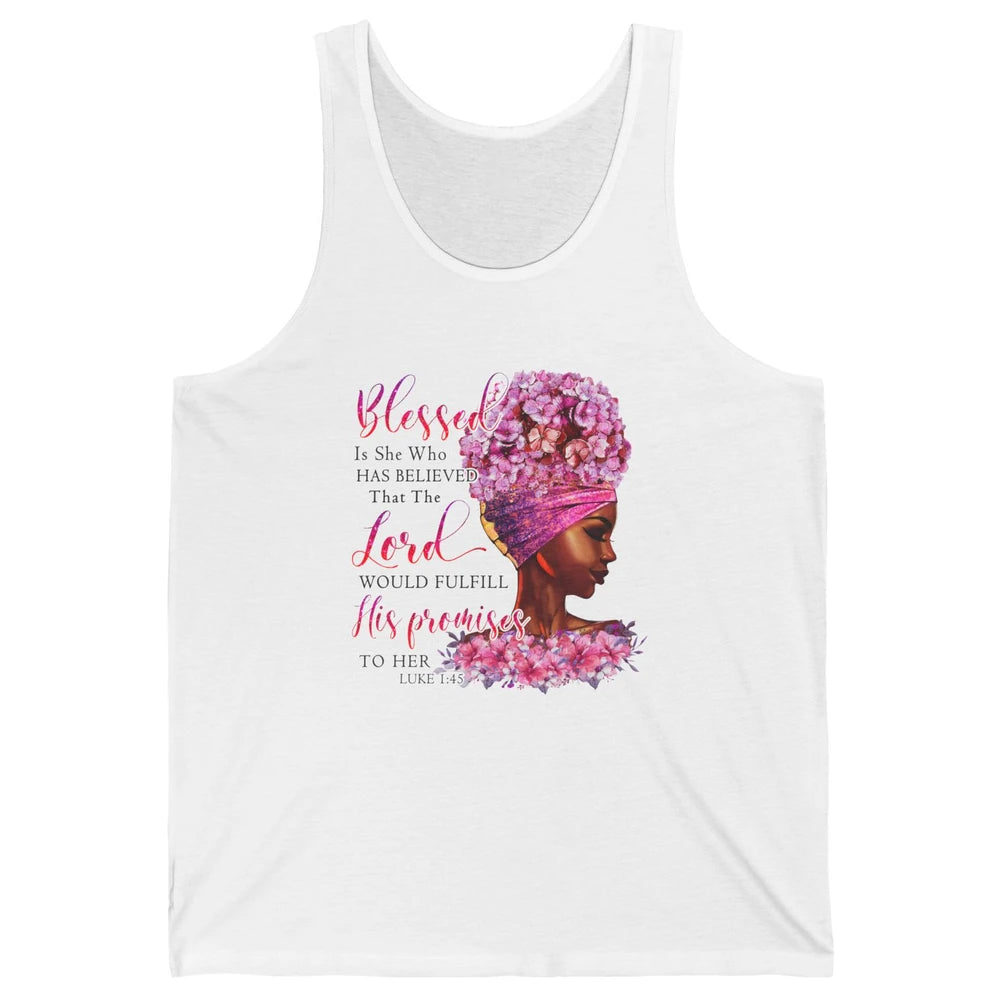 Black Girl In The Midst Of Storm Believe In God Christian Unisex Jersey Tank