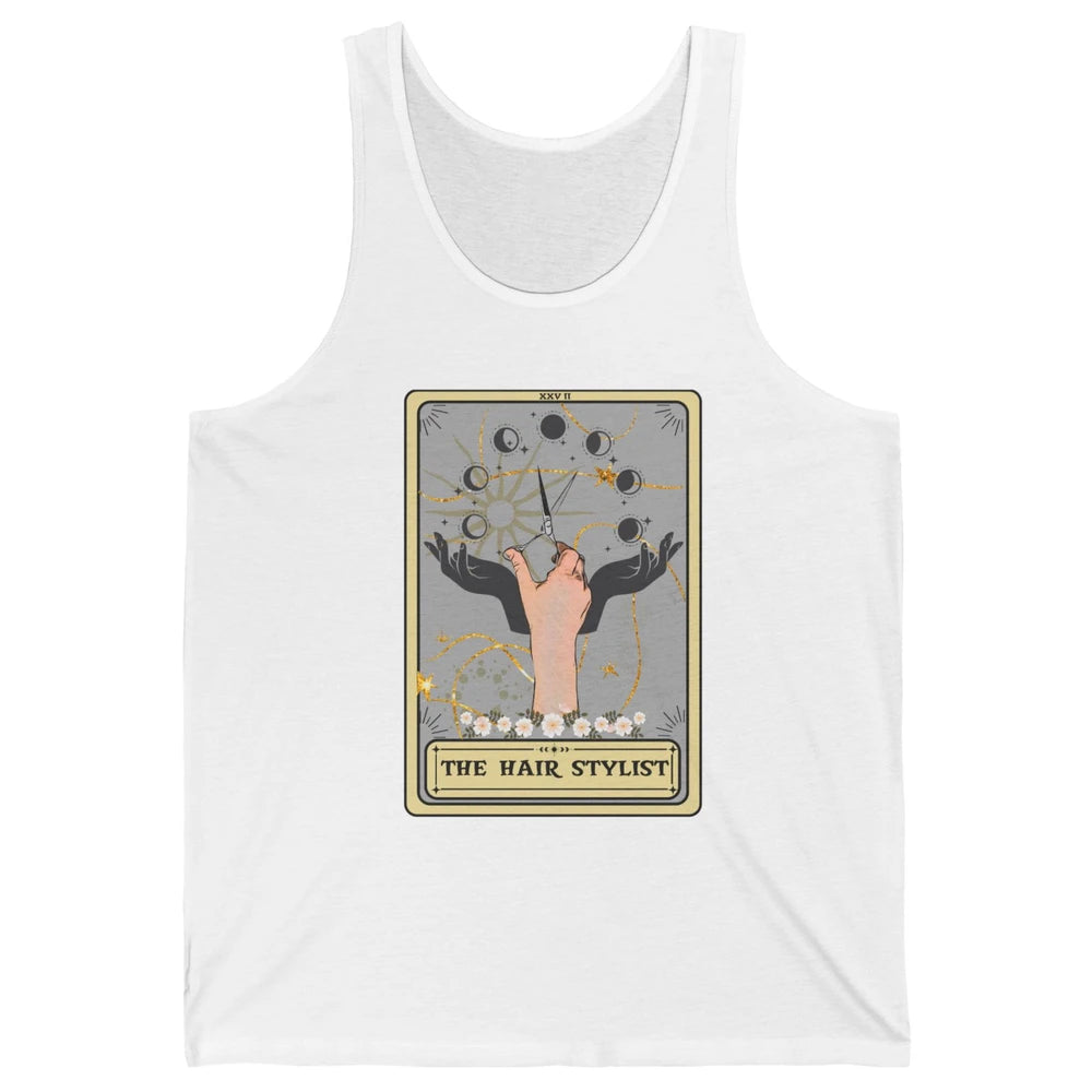 The Hairstylist Tarot Card Barber Beautician Cosmetology Unisex Jersey Tank