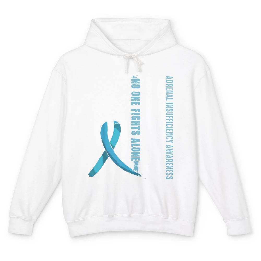 Adrenal Insufficiency Awareness No One Fight Alone US Flag Unisex Lightweight Hoodie