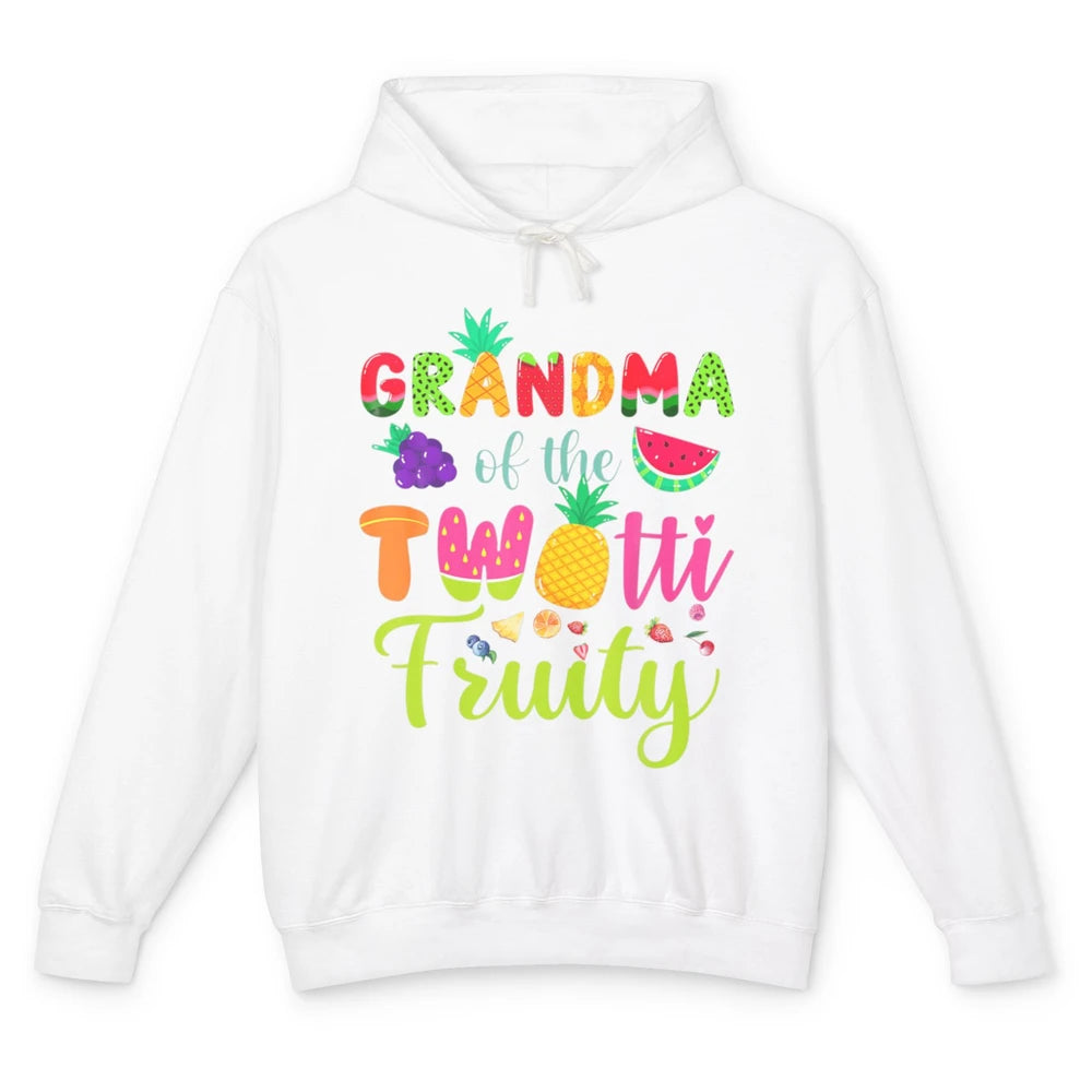 Grandma Of The Twotti Fruity 2nd Birthday Summer Fruit Nana Unisex Lightweight Hoodie