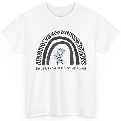 Ehlers Danlos Syndrome Awareness EDS Zibra Ribbon Rainbow Classic Unisex T-Shirt