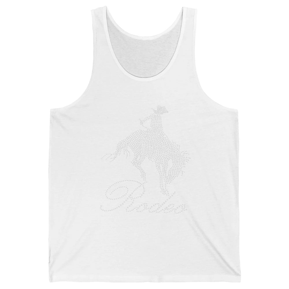 Western Cowgirl Bling Rhinestone Country Cowboy Riding Horse Unisex Jersey Tank