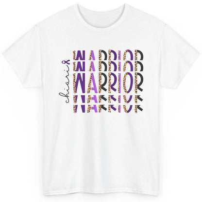 Chiari Warrior Leopard Purple Ribbon Chiari Awareness Month Classic Unisex T-Shirt