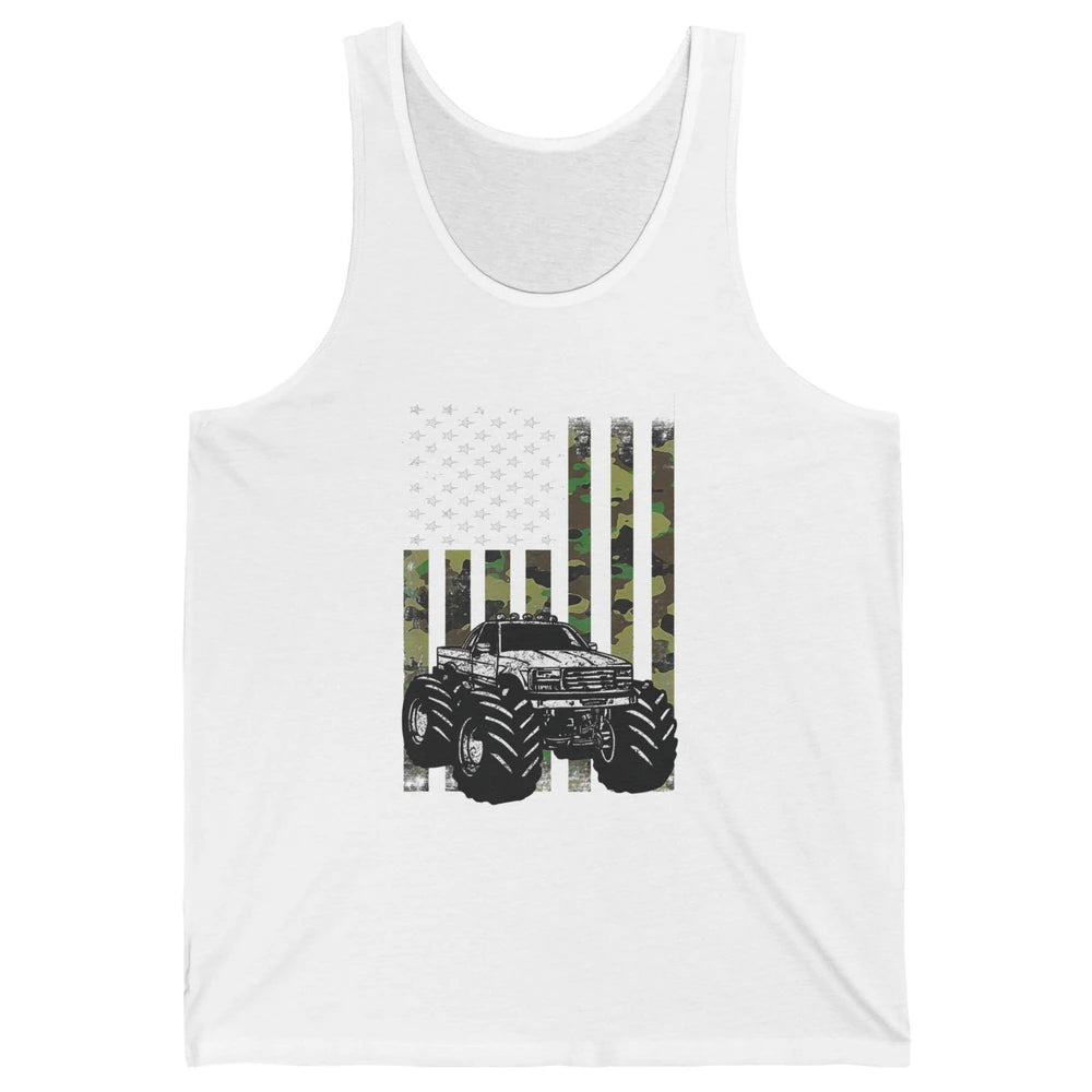 Truck Camo Flag Mud Ride Retro UTV SXS Racer Four Wheeler Unisex Jersey Tank