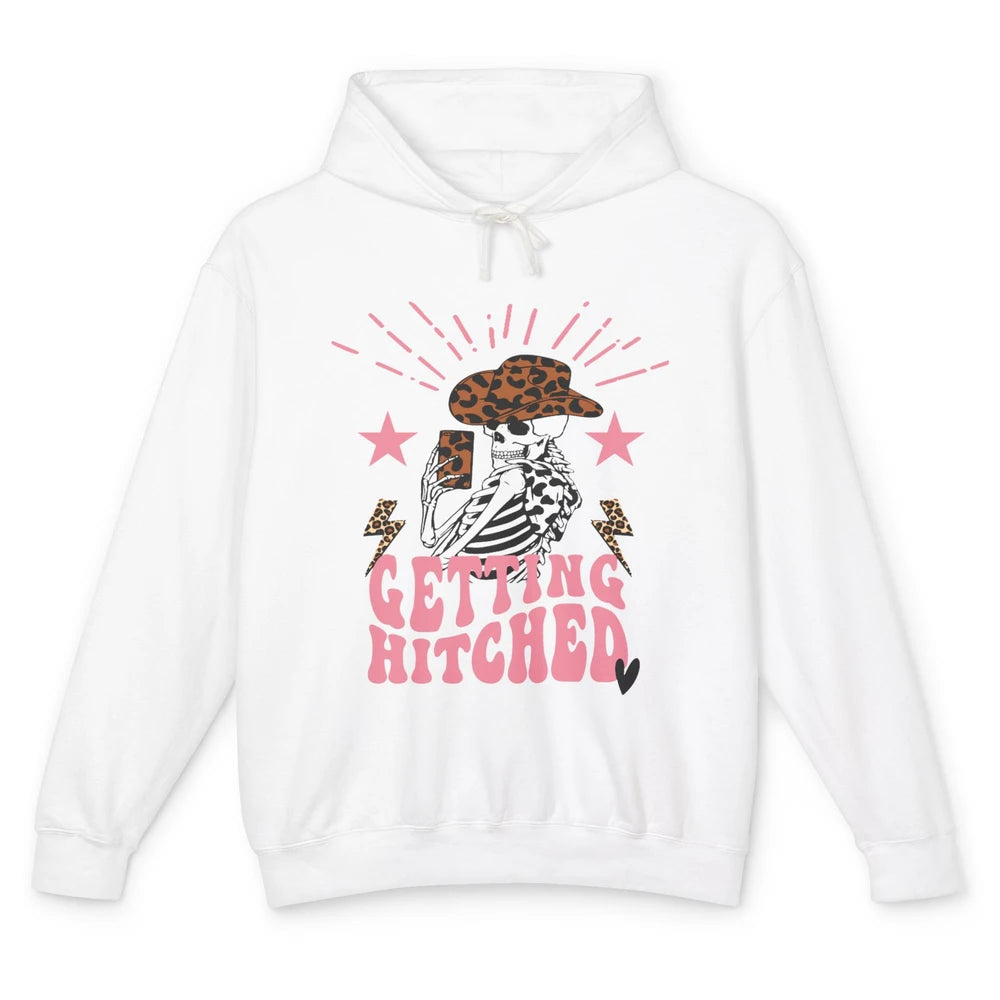 Leopard Skeleton Cowgirl Selfie Bachelorette Western Country Unisex Lightweight Hoodie