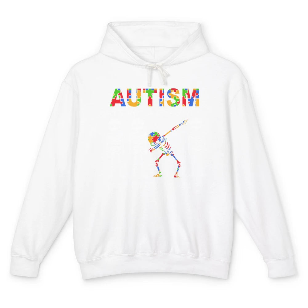 Skeleton Autism It's Not A Disability Autism Awareness Unisex Lightweight Hoodie