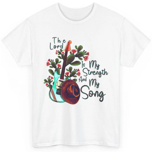 Cowboy Hat Guitar Lord Is My Strength Me Song Christian Gift Classic Unisex T-Shirt