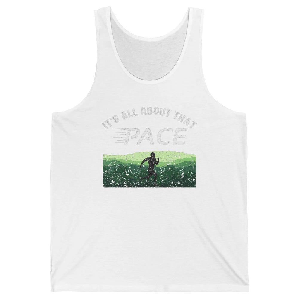 All About That Pace Summit Running Marathon Runner Vintage Unisex Jersey Tank