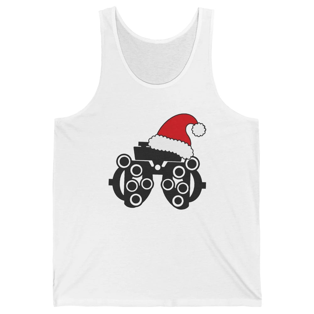 Funny Phoropter Santa Hat Optometrist Optician Christmas Unisex Jersey Tank