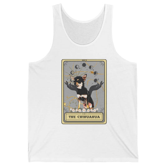 The Chihuahua Tarot Card Black Chihuahua Halloween Dog Mom Unisex Jersey Tank