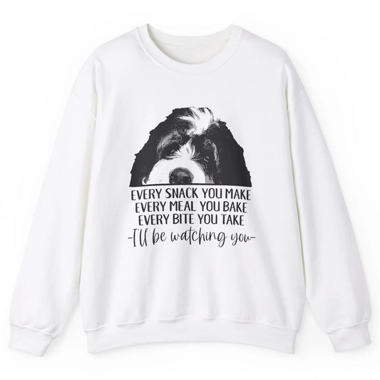 Bernedoodle I'll Be Watching You Bernedoodle Dog Lovers Gift Unisex Crewneck Sweatshirt