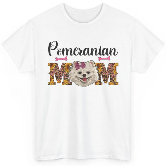 Sunflower Leopard Pomeranian Mom Western Pomeranian Dog Lady Classic Unisex T-Shirt