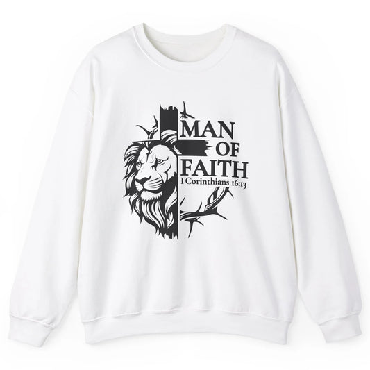 Yeshua Lion Of Judah Man Of Faith Bible Christian Religious Unisex Crewneck Sweatshirt