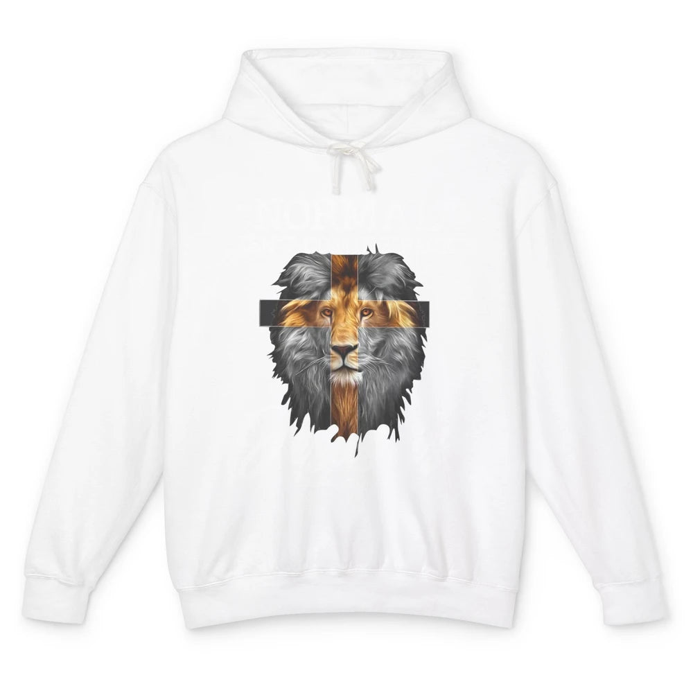 Lion Normal Not Coming Back Jesus Is Religion God Christian Unisex Lightweight Hoodie