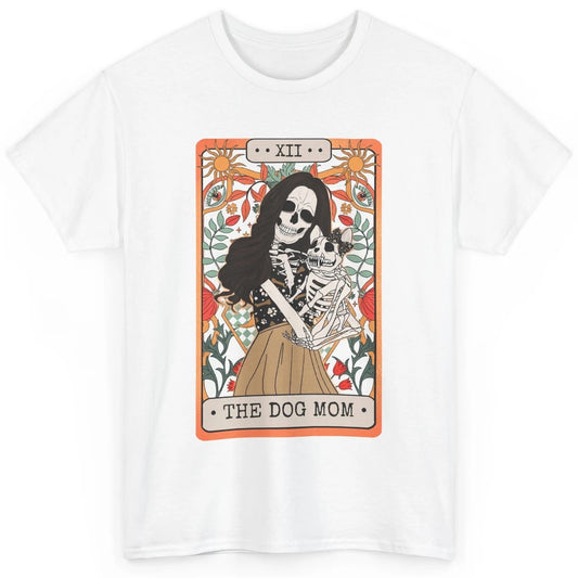 Retro Skeleton Tarot Card The Dog Mom Halloween Dog Lovers Classic Unisex T-Shirt