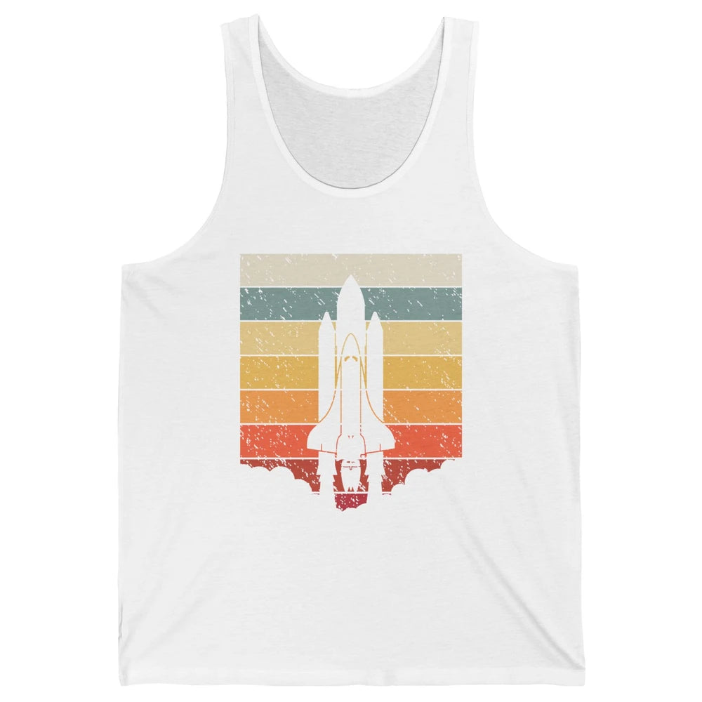 Vintage Astronaut Spaceship Spacecraft Spaceman Astrology Unisex Jersey Tank