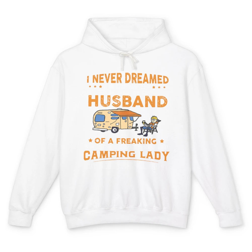 Cool Husband of An Awesome Camping Lady Happy Campers Unisex Lightweight Hoodie