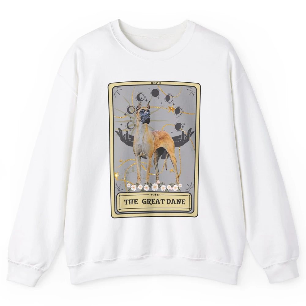 The Great Dane Tarot Card Great Dane Mom Halloween Dog Mom Unisex Crewneck Sweatshirt