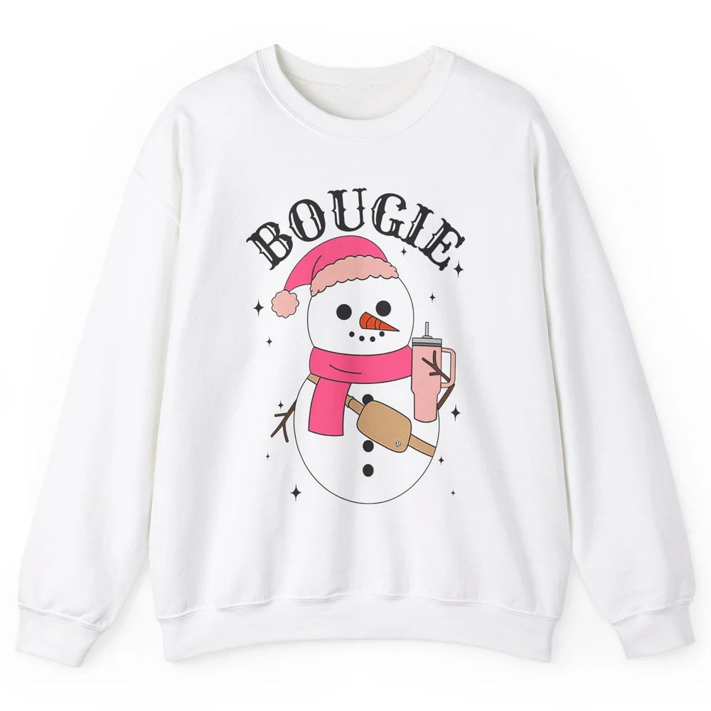 Funny Christmas Boo-jee Snowman Bougie Christmas Winter Unisex Crewneck Sweatshirt