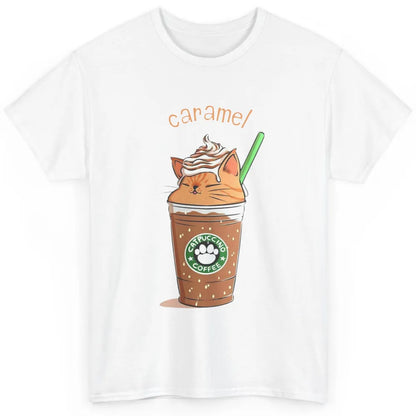 Cute Caramel Orange Cat Animals Pet Catpuccino Coffee Kitten Classic Unisex T-Shirt