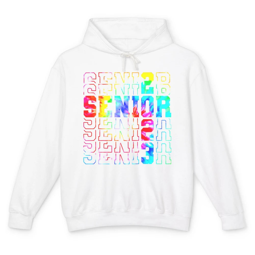 Tie Dye Senior 2023 Class Of 2023 Graduate Bachelor Gift Unisex Lightweight Hoodie